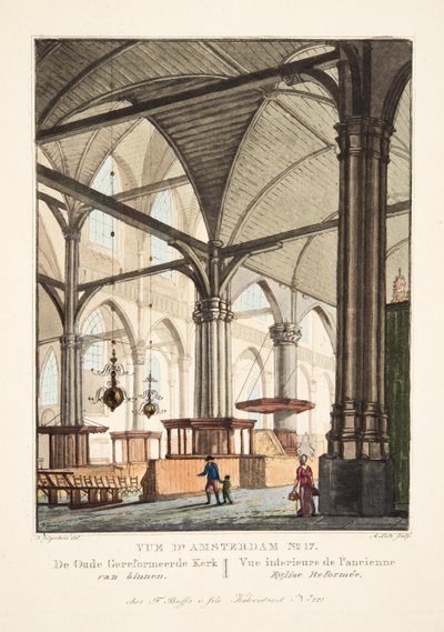 View of Amsterdam No.17. The Old Reformed Church from Inside. Interior View of the Old Reformed Church, 1825 by Johannes Jelgerhuis